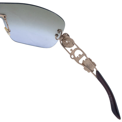 Vintage Dior Spuns Floral Rimless Sunglasses