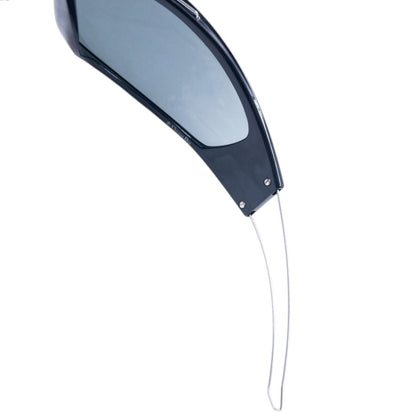 Vintage 2000s Dior Colourfull Wire Frame Shield Sunglasses | O/S, Black