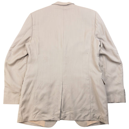 Vintage 90s YSL Yves Saint Laurent Jacket & Trousers Suit Set Size M | Medium, Beige