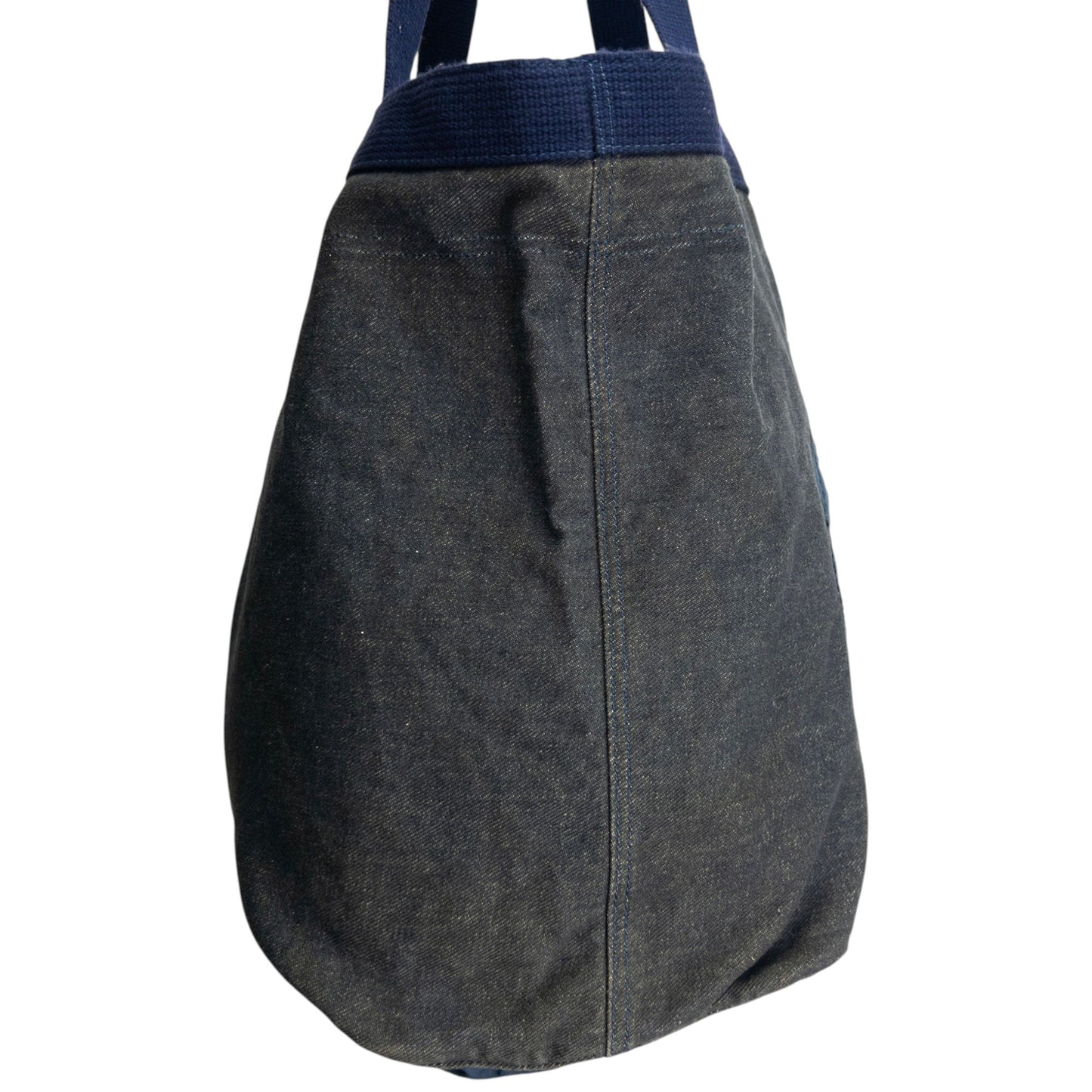 Vintage 90s Hai Sporting Gear By Issey Miyake Denim Shoulder Tote Bag | O/S, Grey