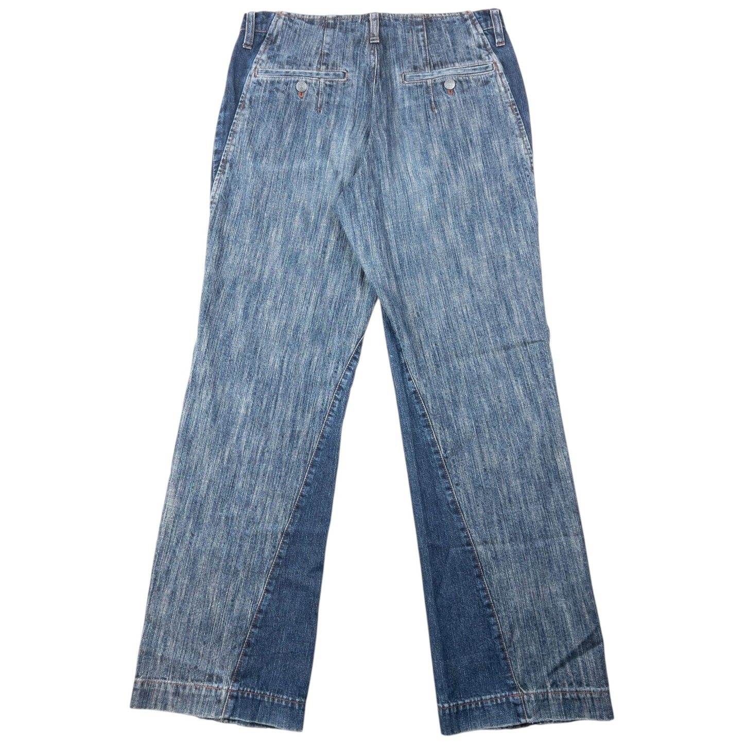 Vintage 90s Plantation By Issey Miyake Contrast Denim Jeans Size W29 | W29, Blue