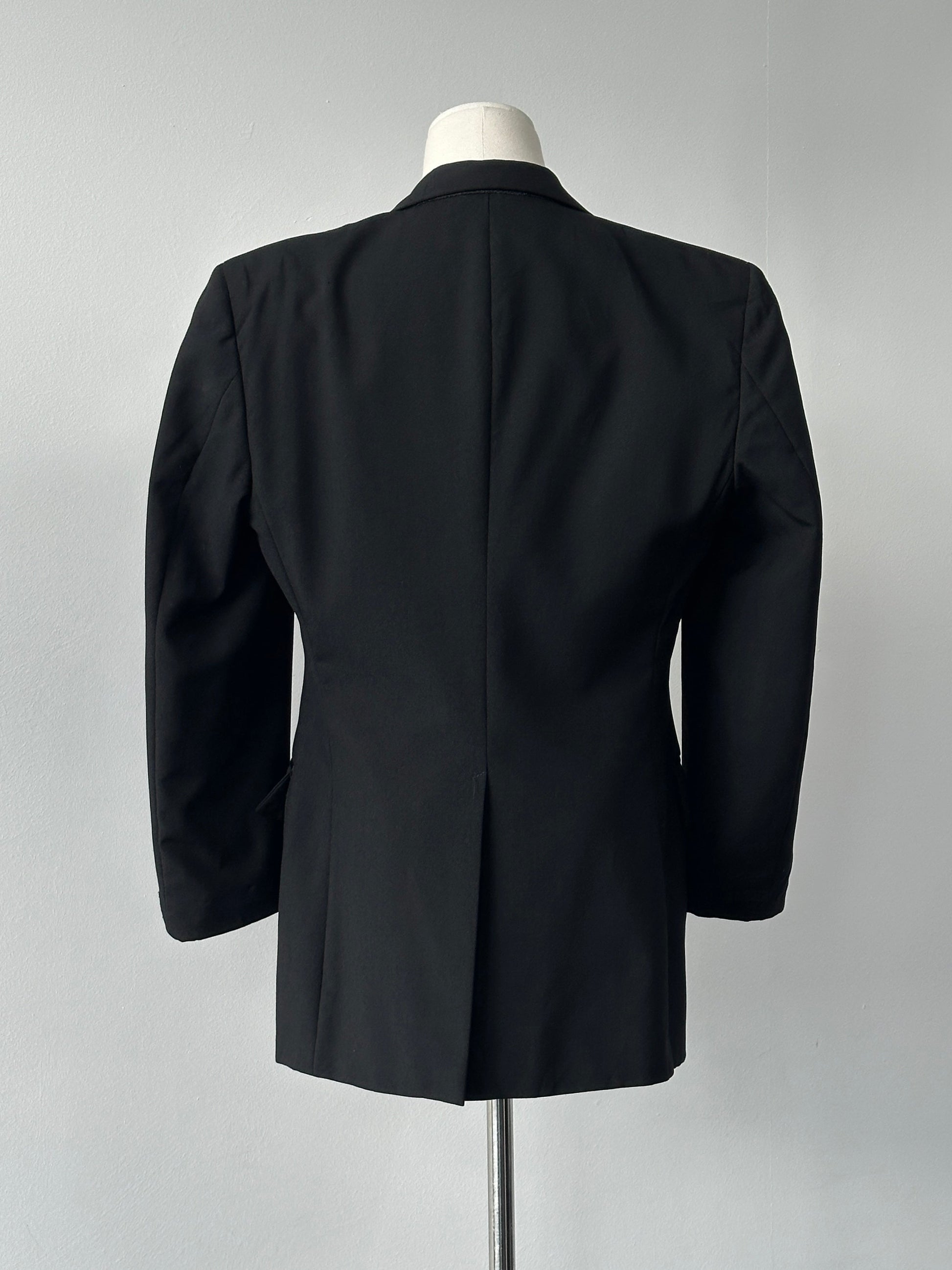 Christian Dior 1990s Single Breasted Tuxedo Blazer - S