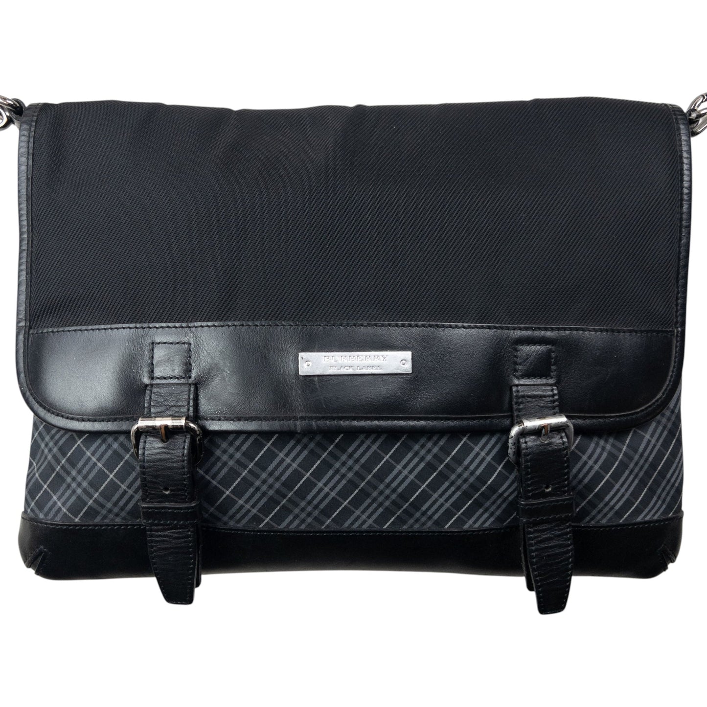 Vintage 2000s Burberry Black Label Nova Check Crossbody Bag | O/S, Black