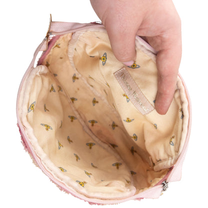 Vintage 90s Vivienne Westwood Terry Cloth Pattern Wash Bag | O/S, Pink