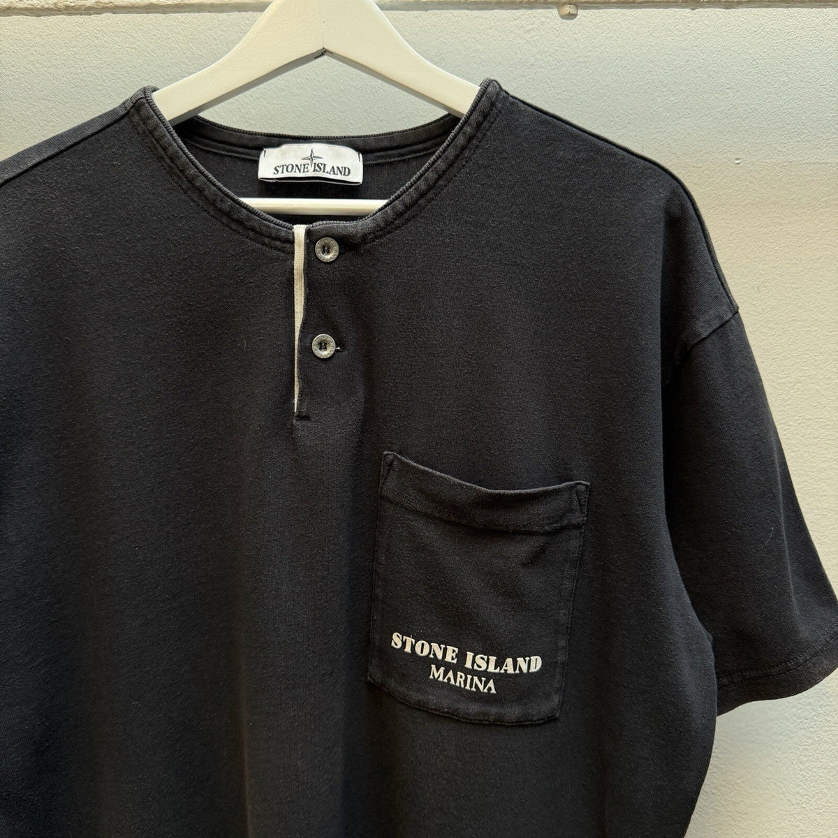 Stone Island Marina Henley T-Shirt (M) | Medium, Blue