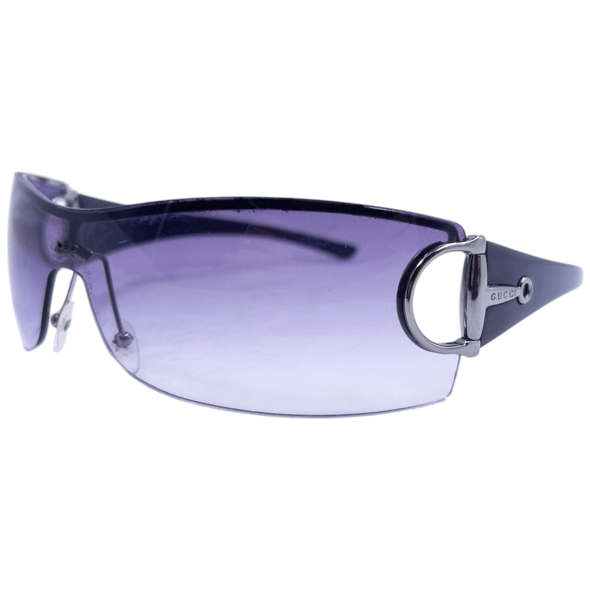 Vintage 2000s Gucci Horse Bit Sunglasses | O/S, Grey | Known Source