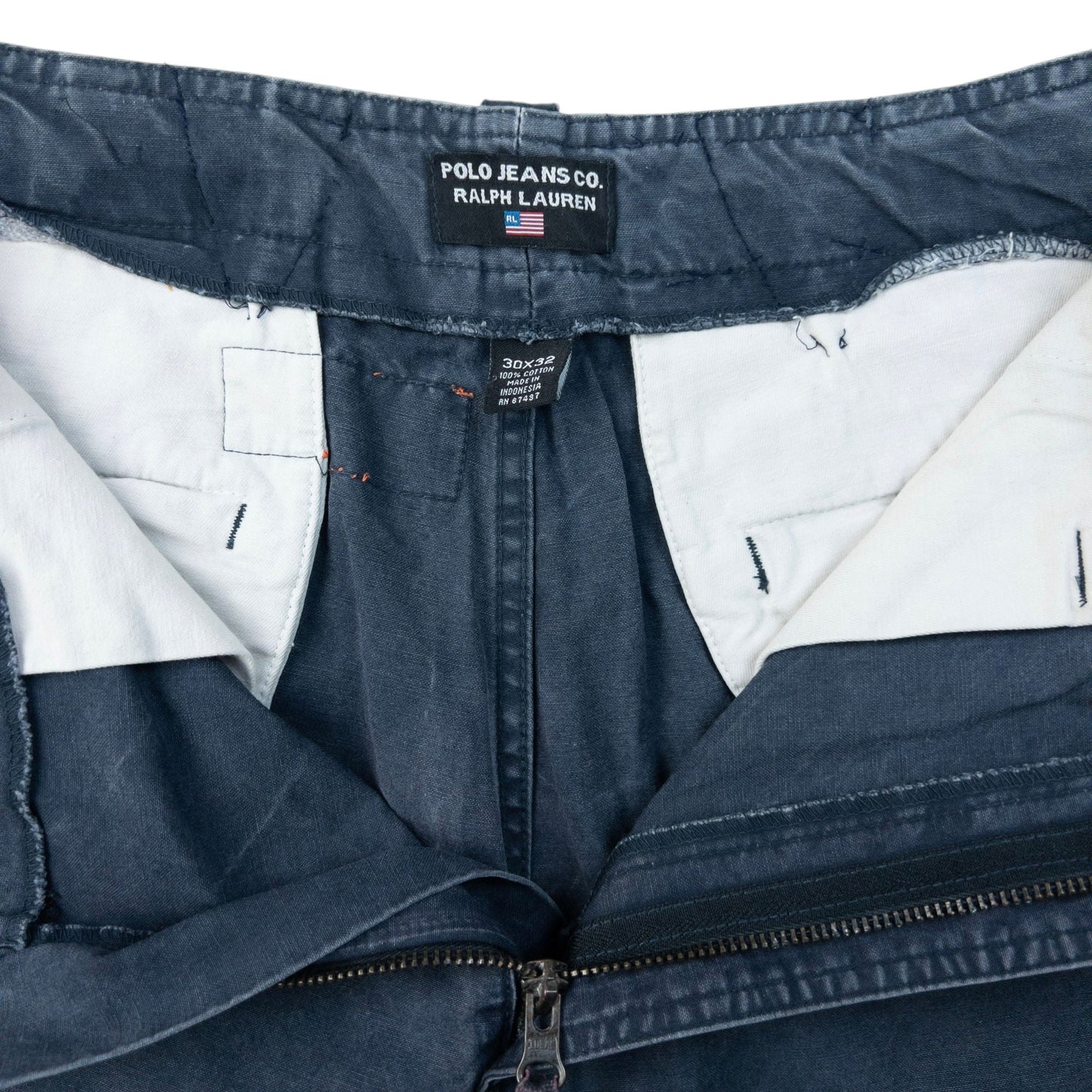 Vintage 2000s Ralph Lauren Polo Jeans Zip Cuff Trousers Size W31 | W31, Grey