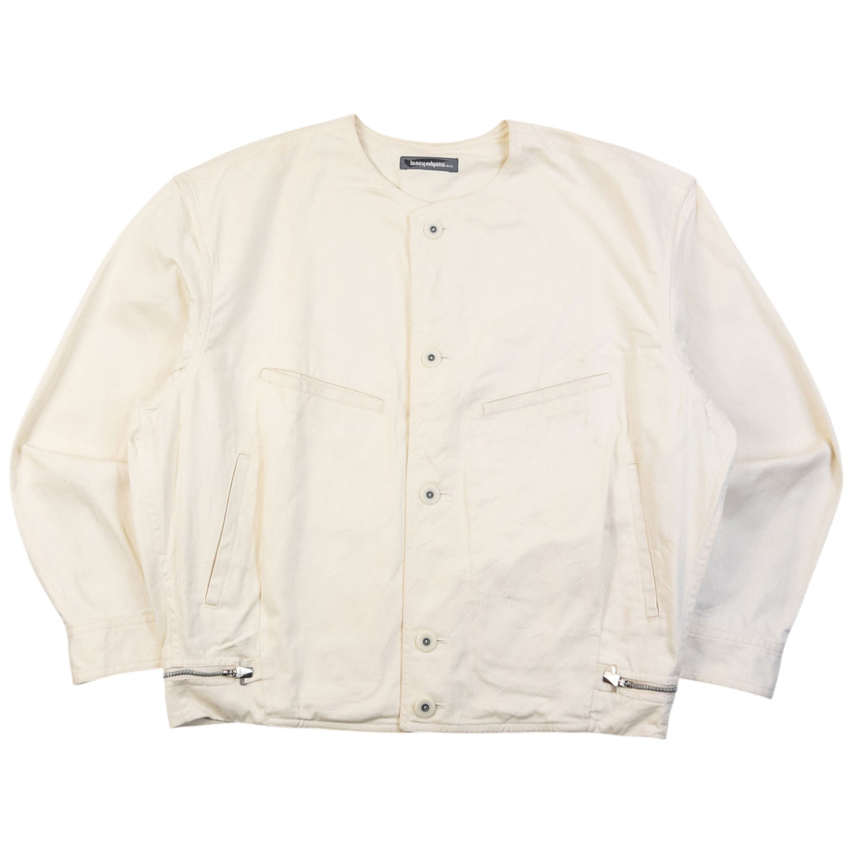 Vintage 80s Issey Miyake MEN Button Up Jacket | Large, Cream