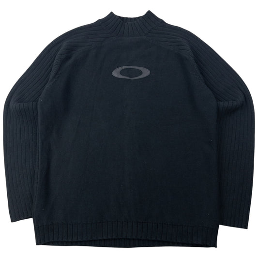 Vintage 90s Oakley Ribbed Knit Jumper Size XL | XL, Black