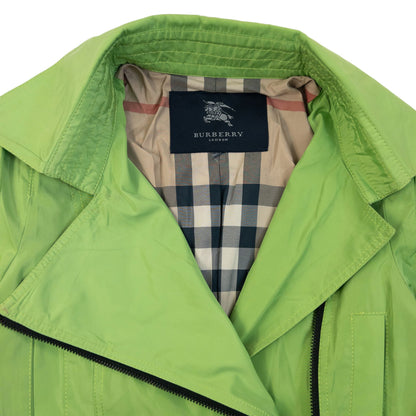 Vintage 2000s Burberry Nova Check Lined Belt Waist Jacket Womens Size M | Medium, Green