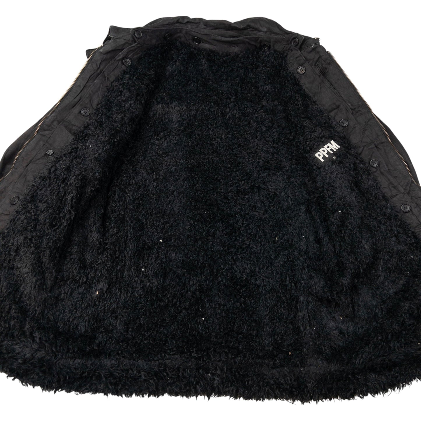 Vintage PPFM Fur Lined Zip Up Belted Jacket Womens Size M