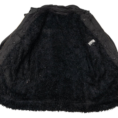 Vintage PPFM Fur Lined Zip Up Belted Jacket Womens Size M