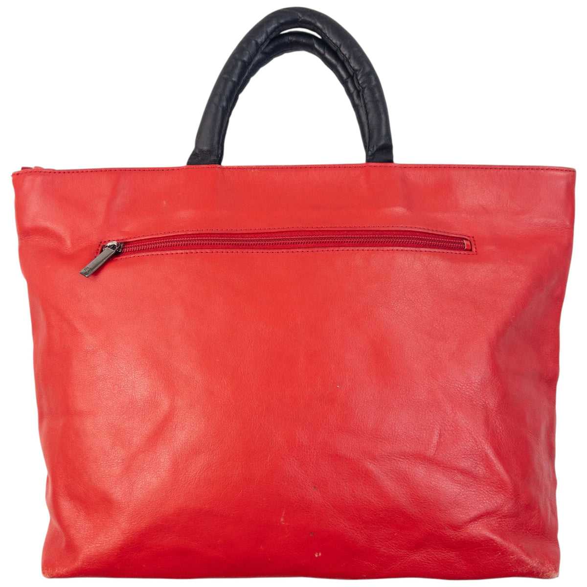 Vintage 90s Balenciaga Logo Leather Handbag | O/S, Red
