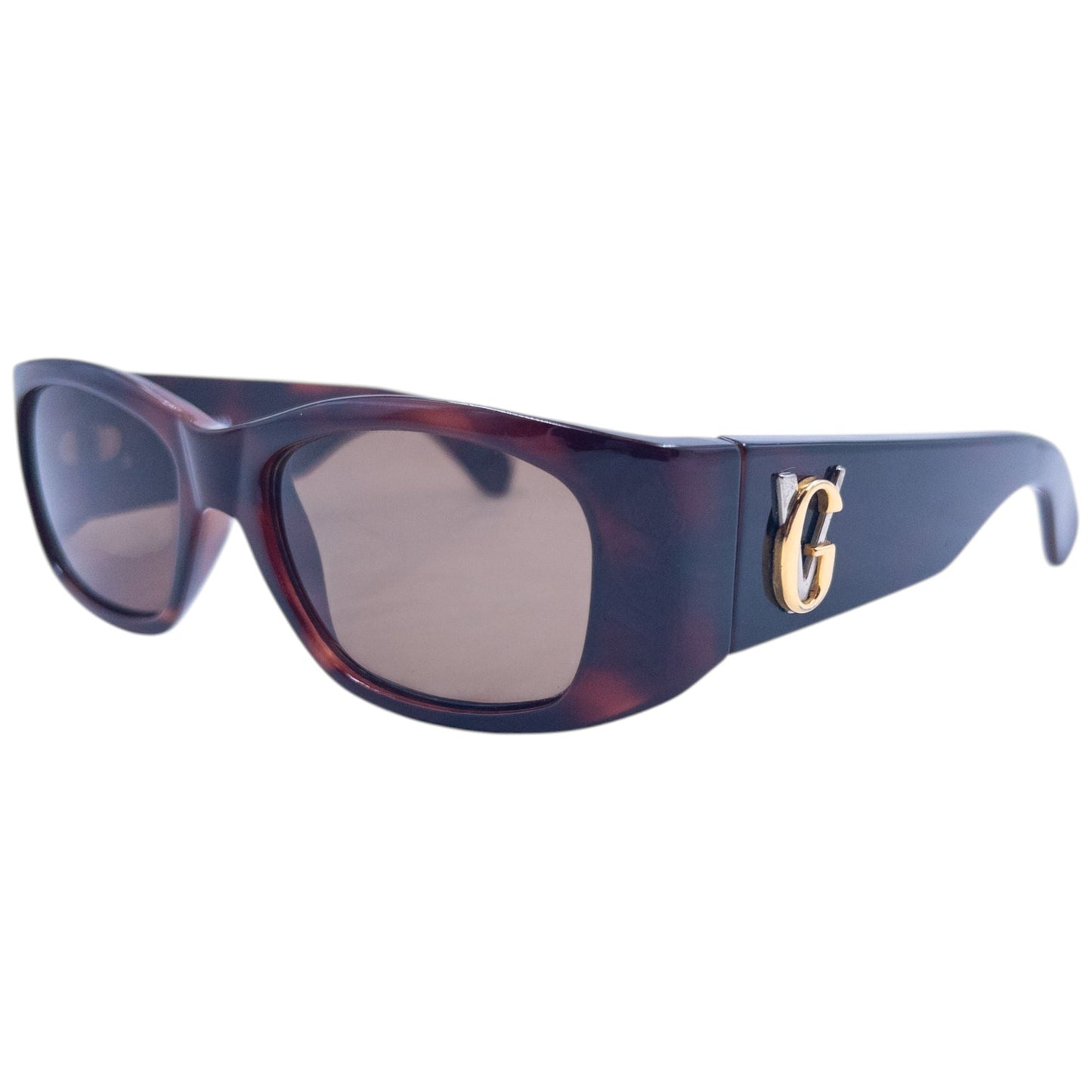 Vintage 90s Gianni Versace Tortoise Shell Sunglasses | O/S, Brown