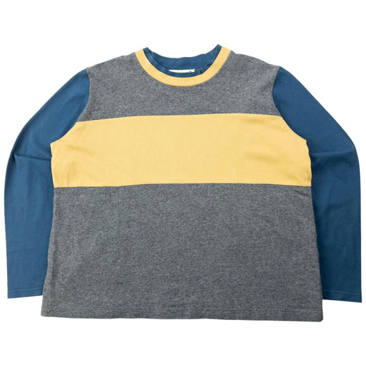 Vintage 90s Hai Sporting Gear By Issey Miyake Long Sleeve T Shirt Womens Size L | Large, Blue, Grey, Yellow
