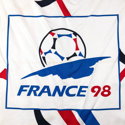 Vintage 1998 YSL Yves Saint Laurent France Fifa World Cup Silk Scarf | O/S, White, Red, Blue