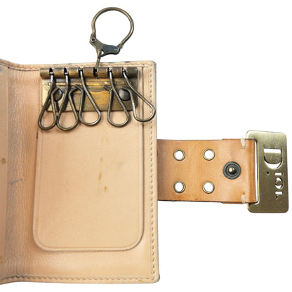 Vintage 2000s Dior Monogram Key Holder | O/S, Brown