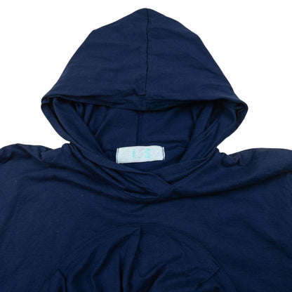 Vintage Issey Miyake Lightweight Ruched Shell Hoodie Womens Size S