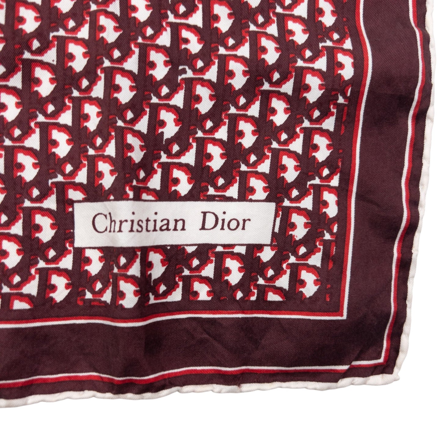 Vintage 80s Dior Monogram Silk Scarf
