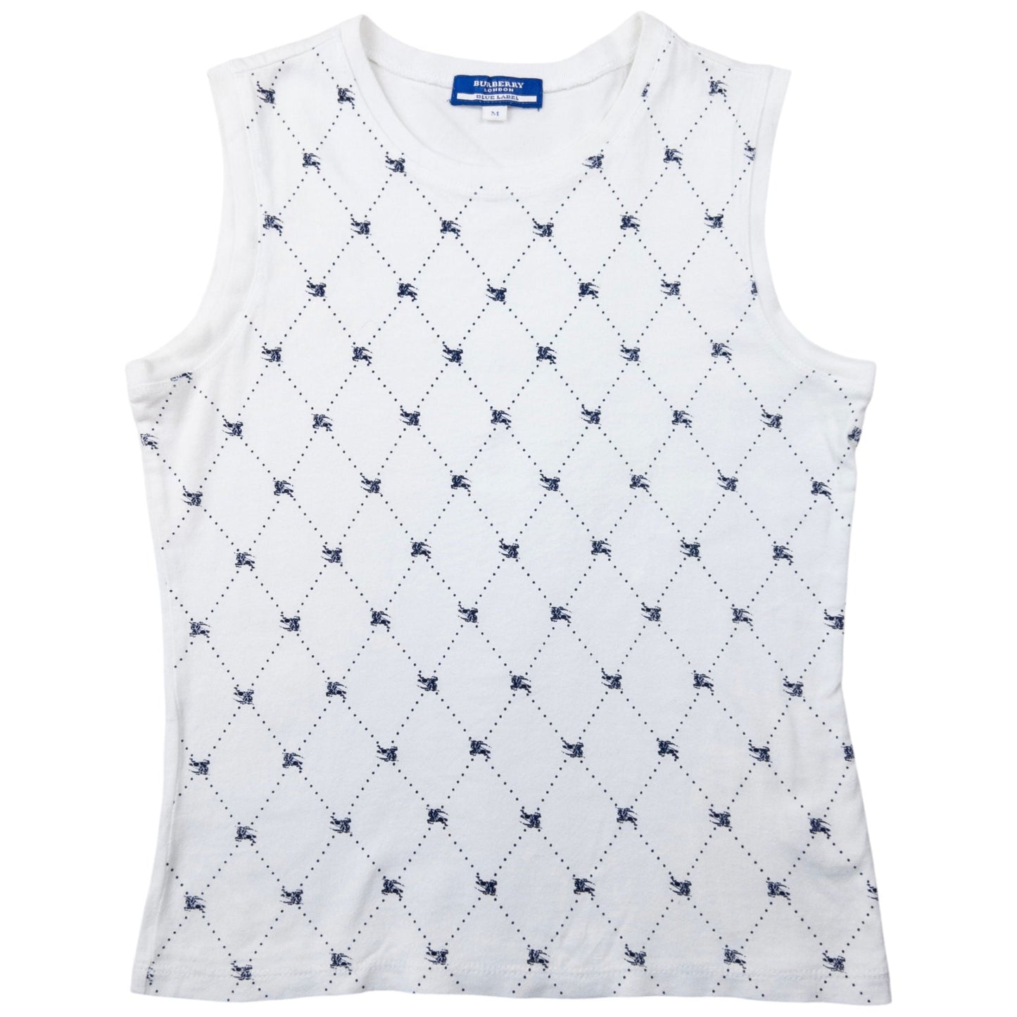 Vintage Burberry Monogram Vest Top Womens Size M