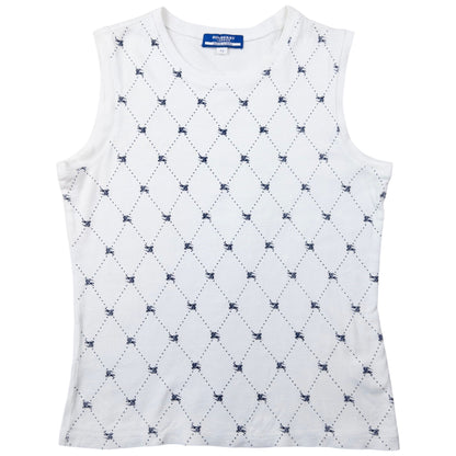 Vintage Burberry Monogram Vest Top Womens Size M