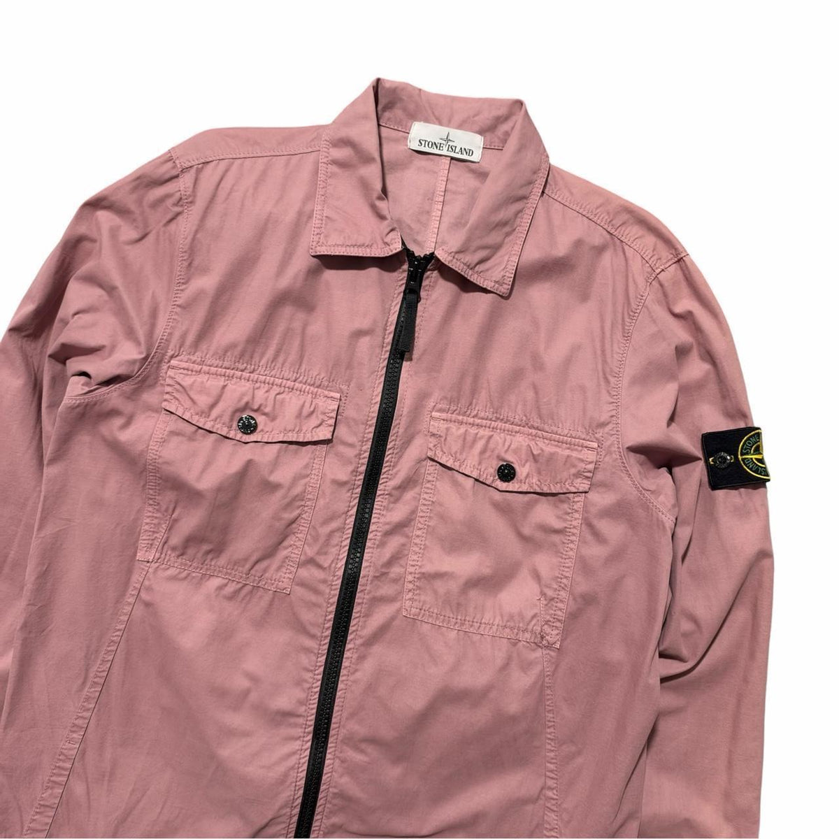 Stone Island Canvas Overshirt | Medium, Mauve