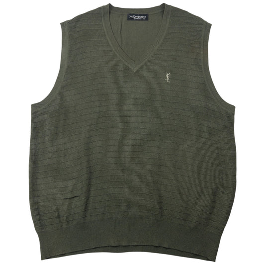 Vintage 90s YSL Yves Saint Laurent Sweater Vest Size XL | XL, Multicoloured