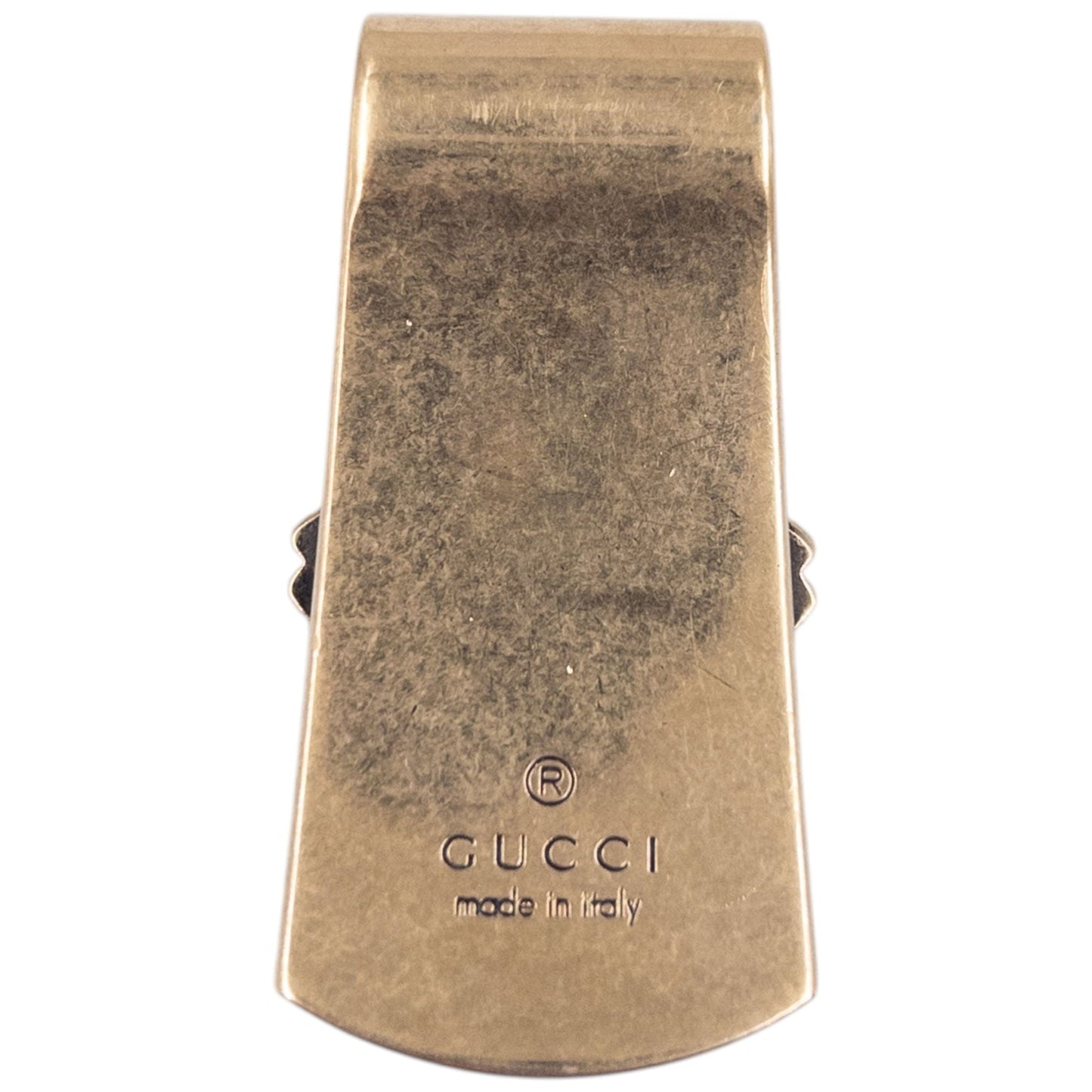 Vintage 2000s Gucci Gold Embossed Money Clip | O/S, Gold