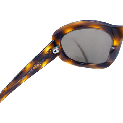 Vintage 2000s Chanel Embossed Tortoise Shell Sunglasses | O/S, Brown