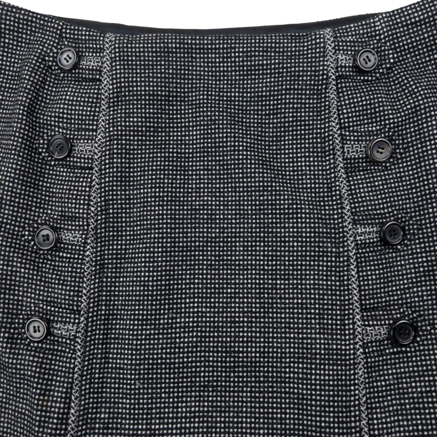 Vintage 2000s YSL Yves Saint Laurent By Tom Ford Button Skirt Womens Size W30 | W30, Black