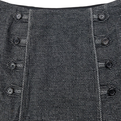 Vintage 2000s YSL Yves Saint Laurent By Tom Ford Button Skirt Womens Size W30 | W30, Black