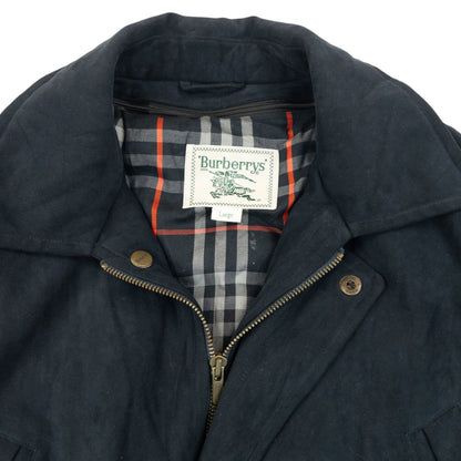 Vintage 90s Burberry Nova Check Lined Jacket Size L | Large, Navy