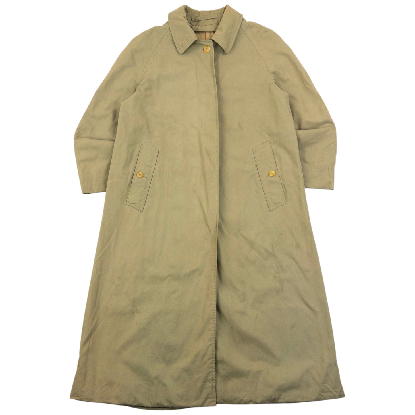 Vintage 90s Burberry Nova Check Lined Trench Jacket Womens Size S | Small, Beige