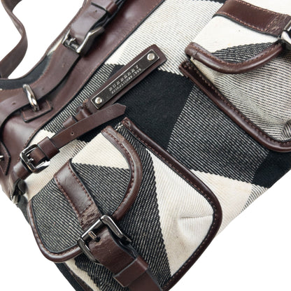 Vintage 2000s Burberry Nova Check Shoulder Bag | O/S, Brown, Black, Cream
