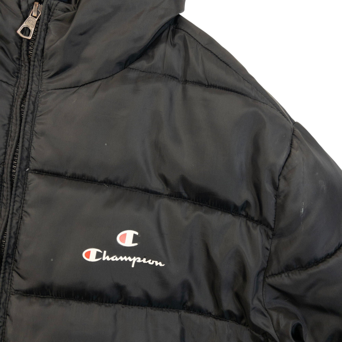 Vintage Champion Zip Up Puffer Jacket Size XXL | XXL, Black