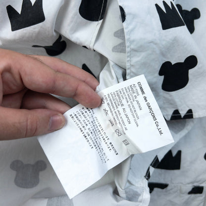 Vintage 2009 Comme Des Garçons X Bearbrick Medicom Toy Long Sleeve Button Up Shirt Size S | Small, White