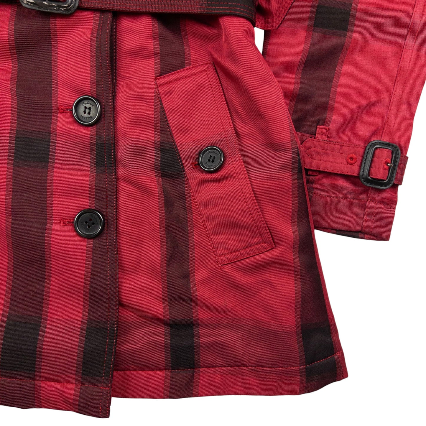 Vintage Burberry Nova Check Belted Trench Jacket Womens Size M