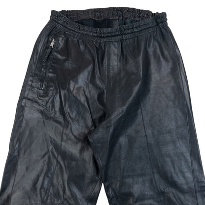 Vintage 2000s Gucci By Tom Ford Leather Trousers Size L | Large, Black