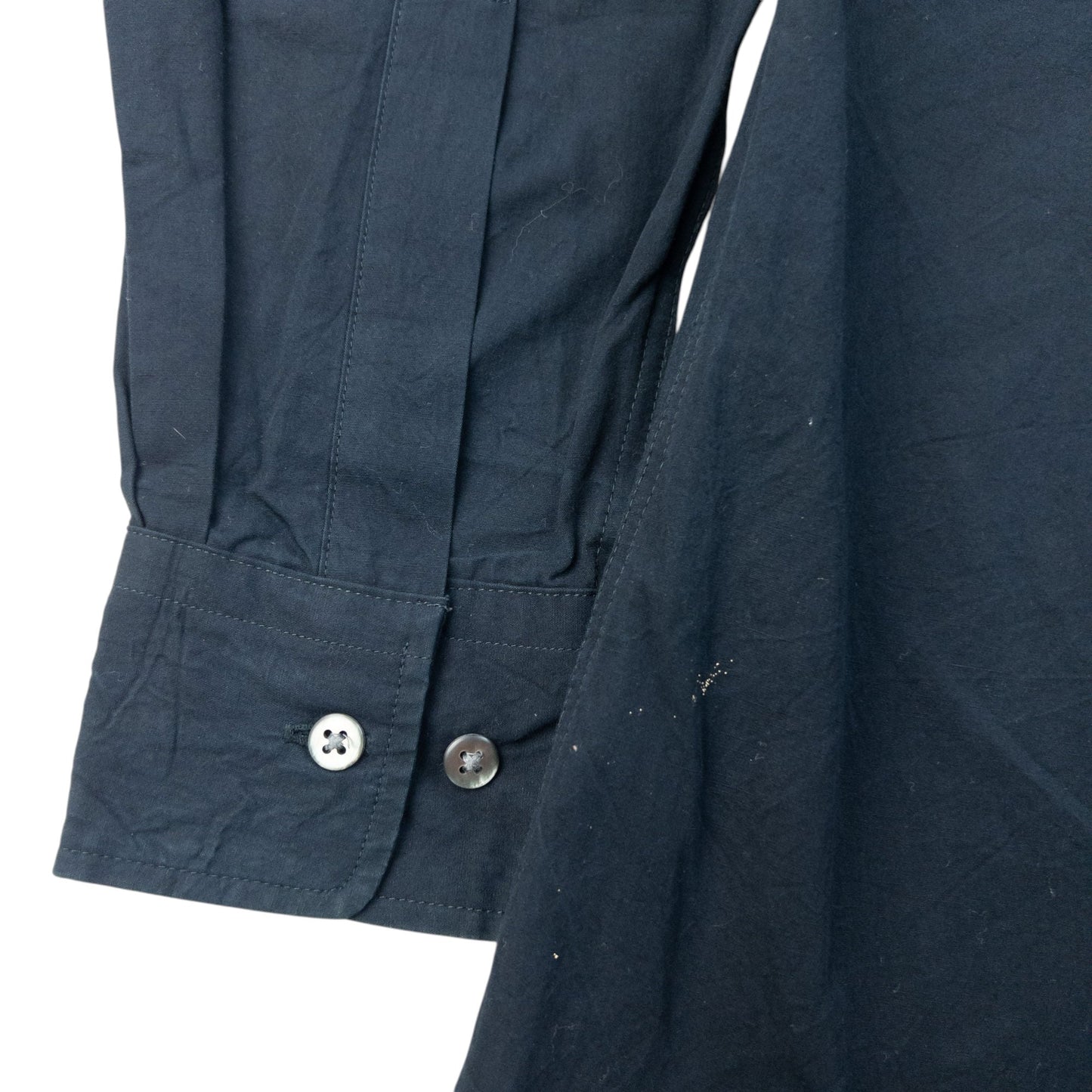 Vintage 90s Yohji Yamamoto D'Urban A.A.R Long Sleeve Button Up Shirt Size M | Medium, Black