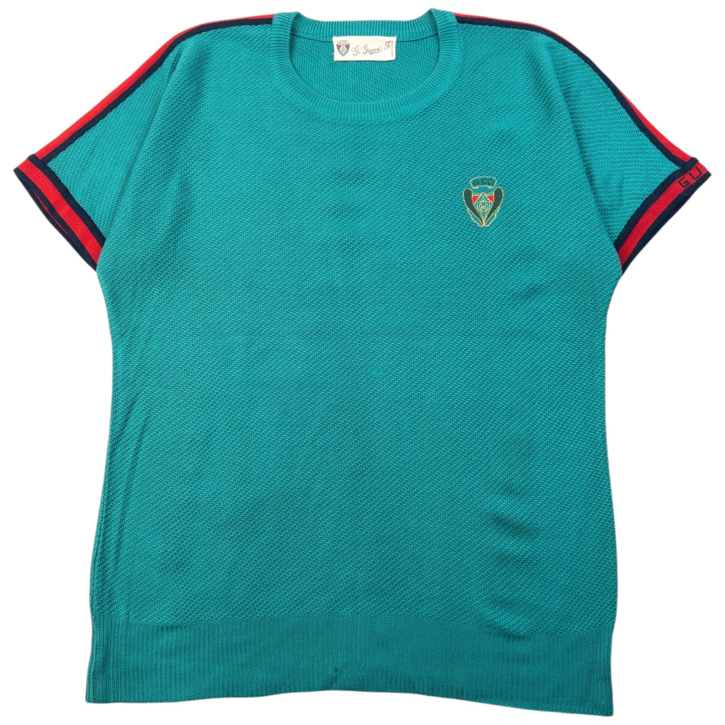 Vintage 80s Gucci Knit T Shirt Womens Size S | Small, Green
