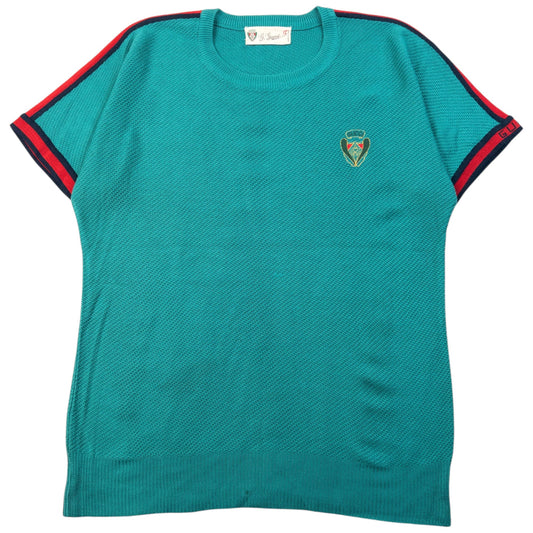 Vintage 80s Gucci Knit T Shirt Womens Size S | Small, Green