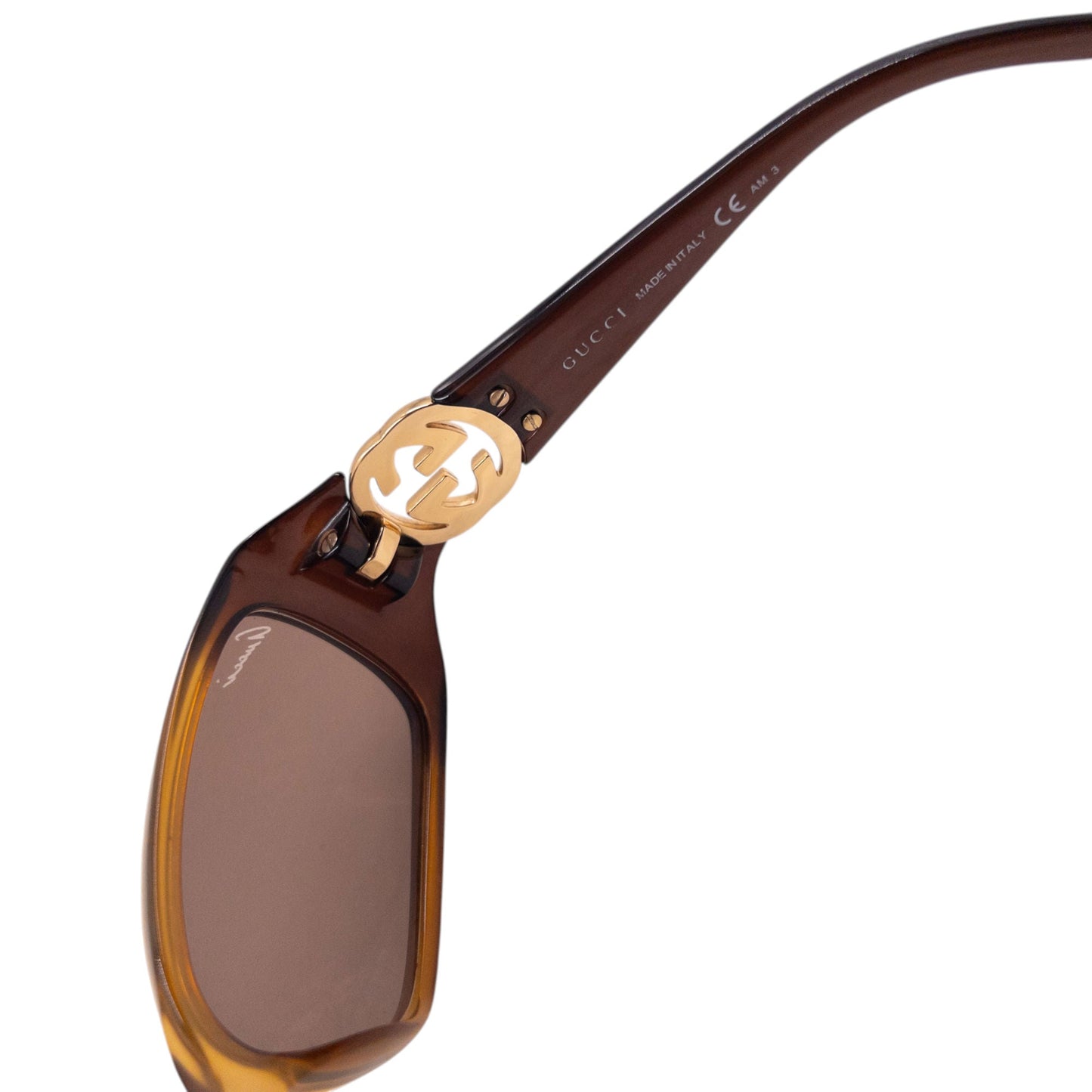 Vintage 2012 Gucci Logo Sunglasses | O/S, Brown