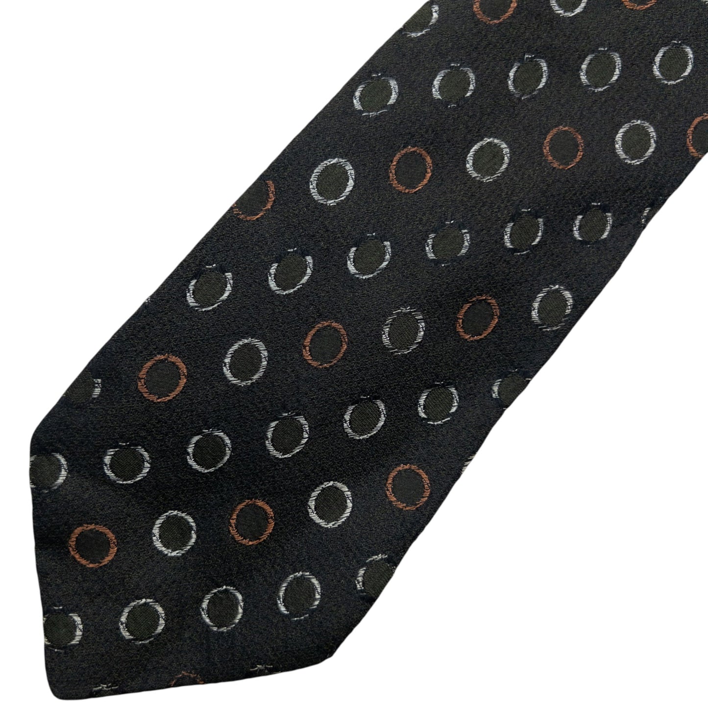 Vintage 90s Issey Miyake Spotted Silk Tie | O/S, Black