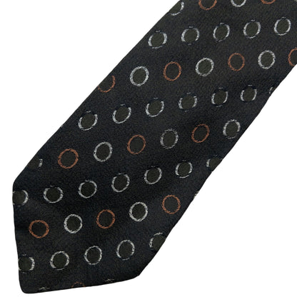 Vintage 90s Issey Miyake Spotted Silk Tie | O/S, Black