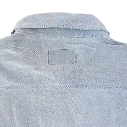 Vintage 90s Armani Jeans Long Sleeve Button Up Shirt Size L | Large, Blue