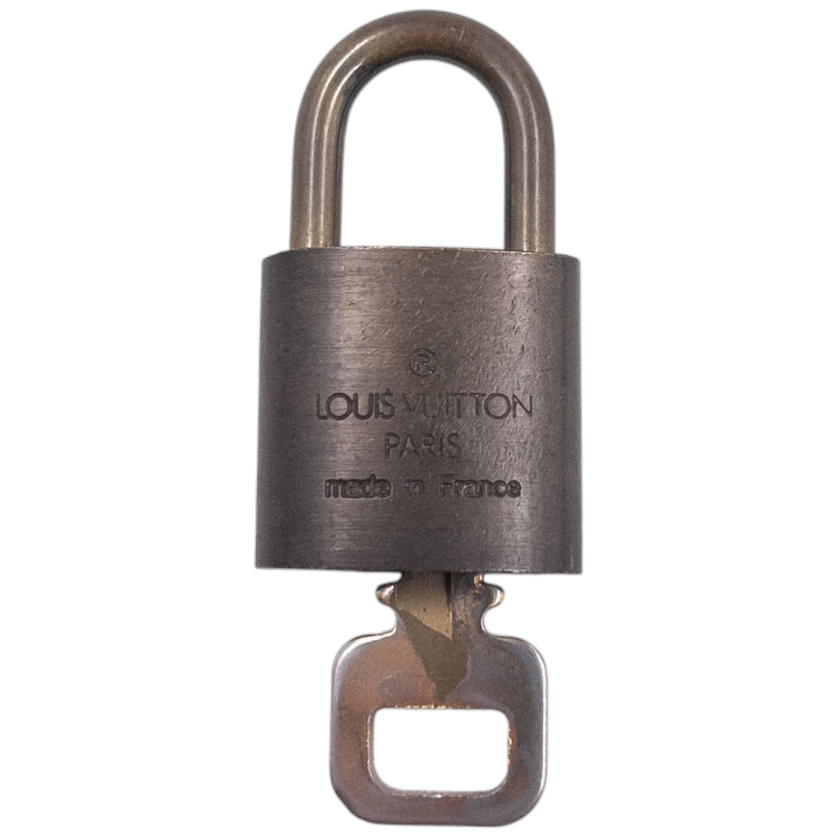 Vintage 2000s Louis Vuitton Embossed Mini Padlock & Key | O/S, Brown