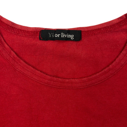 Vintage 90s Yohji Yamamoto Ruffle Long Sleeve T Shirt Womens Size S | Small, Red
