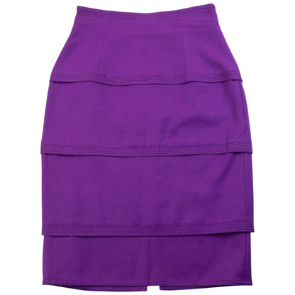 Vintage 90s Gianni Versace Tiered Skirt Womens Size W25 | W25, Purple