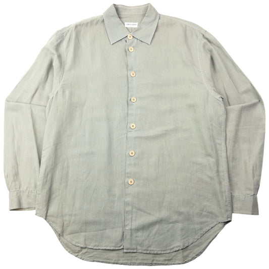 Vintage 90s Giorgio Armani Le Collezioni Long Sleeve Button Up Shirt Size M | Medium, Grey
