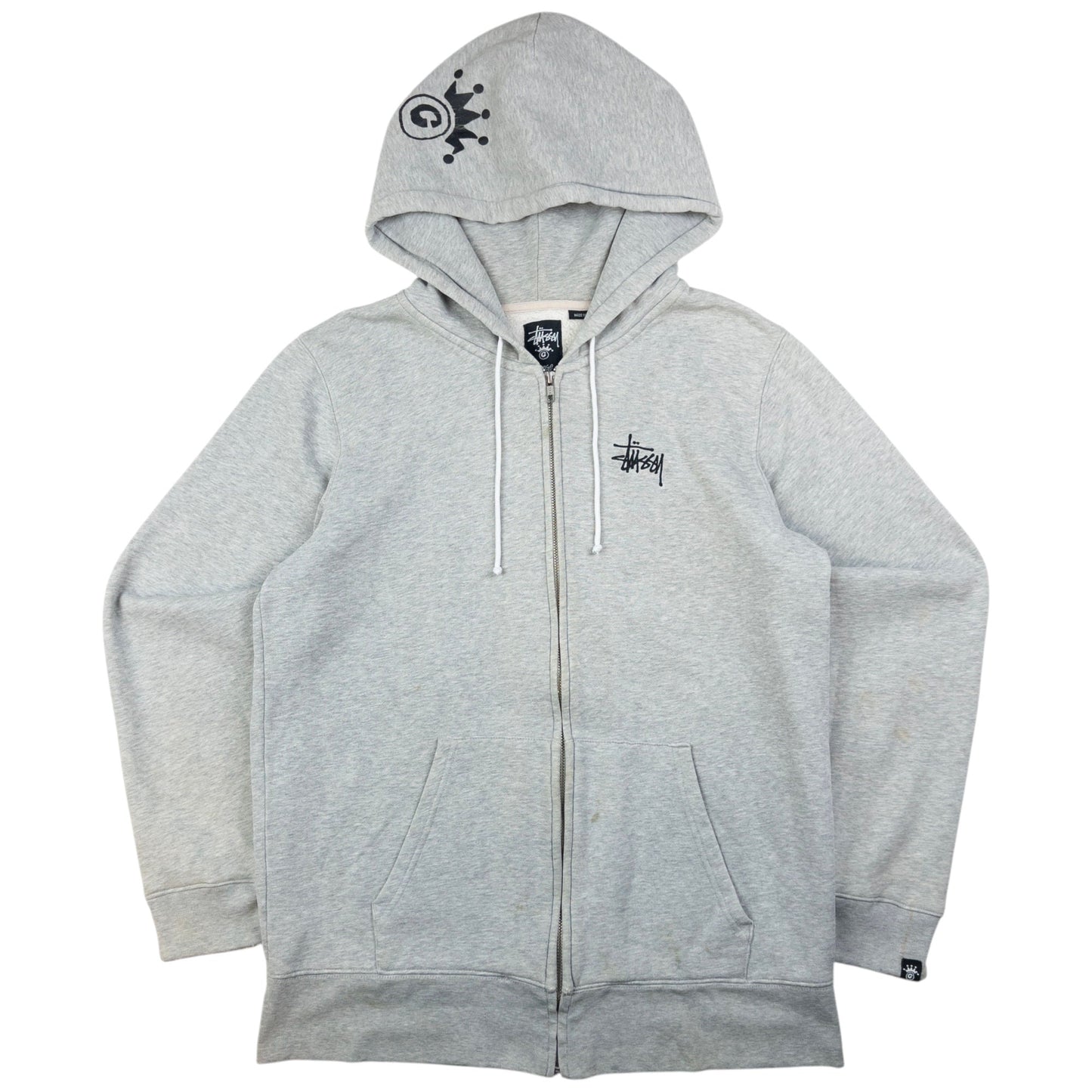 Vintage Stussy Zip Up Hoodie Size L